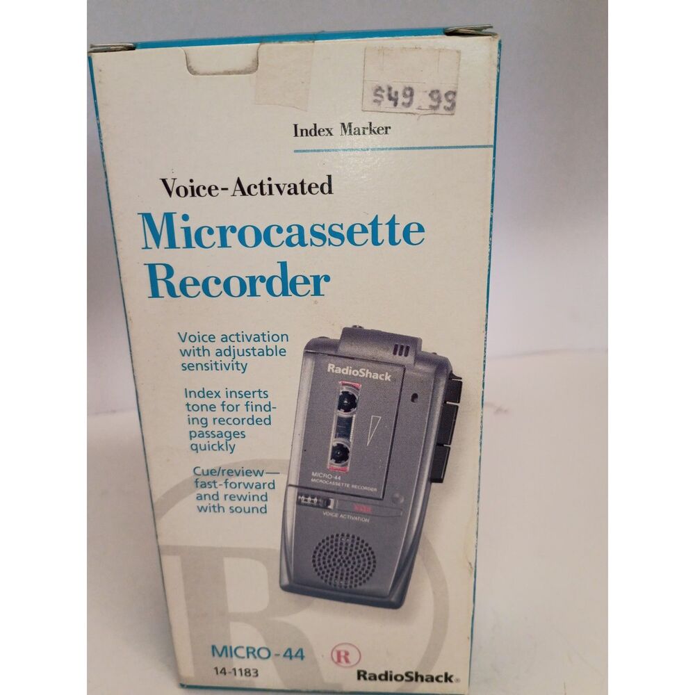 RadioShack Micro‑44 Microcassette Recorder • NOS  • Vintage Tech